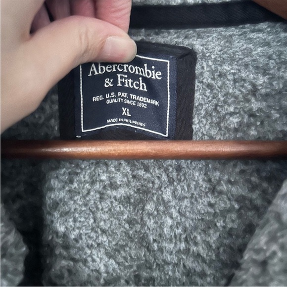 Abercrombie Women’s Oversized Cozy Fleece Half-Zip, EUC, Heather Gray, XL - Picture 5 of 5
